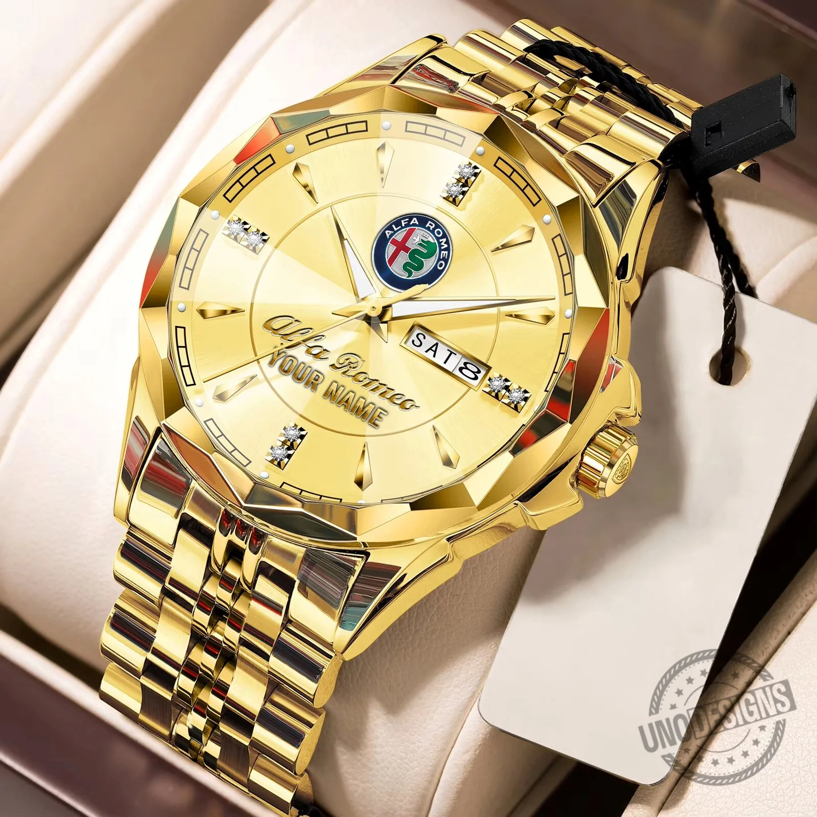 Alfa Romeo Elegant Blue Dial Two-Tone Stainless Steel Watch 14 Alfa Romeo Elegant Blue Dial Two-Tone Stainless Steel Watch