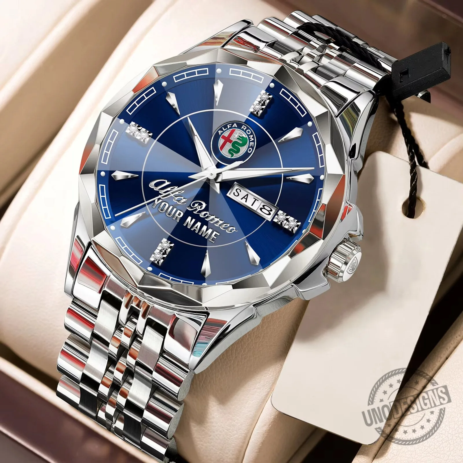 Alfa Romeo Elegant Blue Dial Two-Tone Stainless Steel Watch 15 Alfa Romeo Elegant Blue Dial Two-Tone Stainless Steel Watch