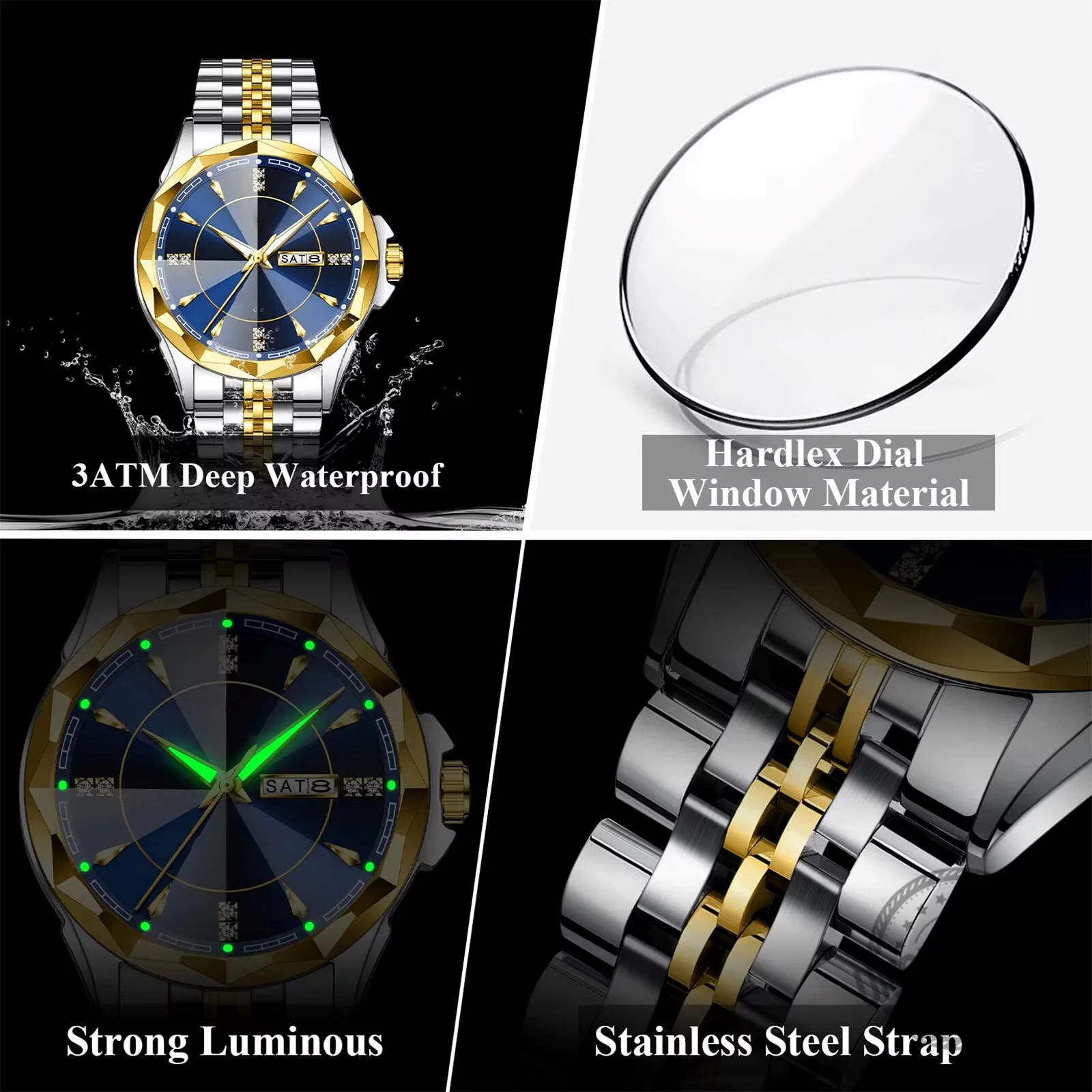 Alfa Romeo Elegant Blue Dial Two-Tone Stainless Steel Watch 18 Alfa Romeo Elegant Blue Dial Two-Tone Stainless Steel Watch