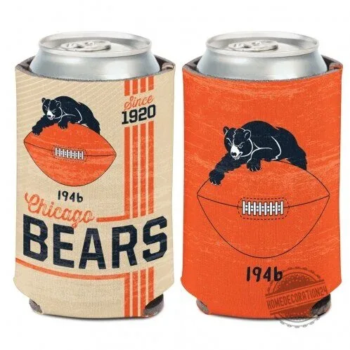 Chicago Bears Football Team Vintage Style Can Cooler