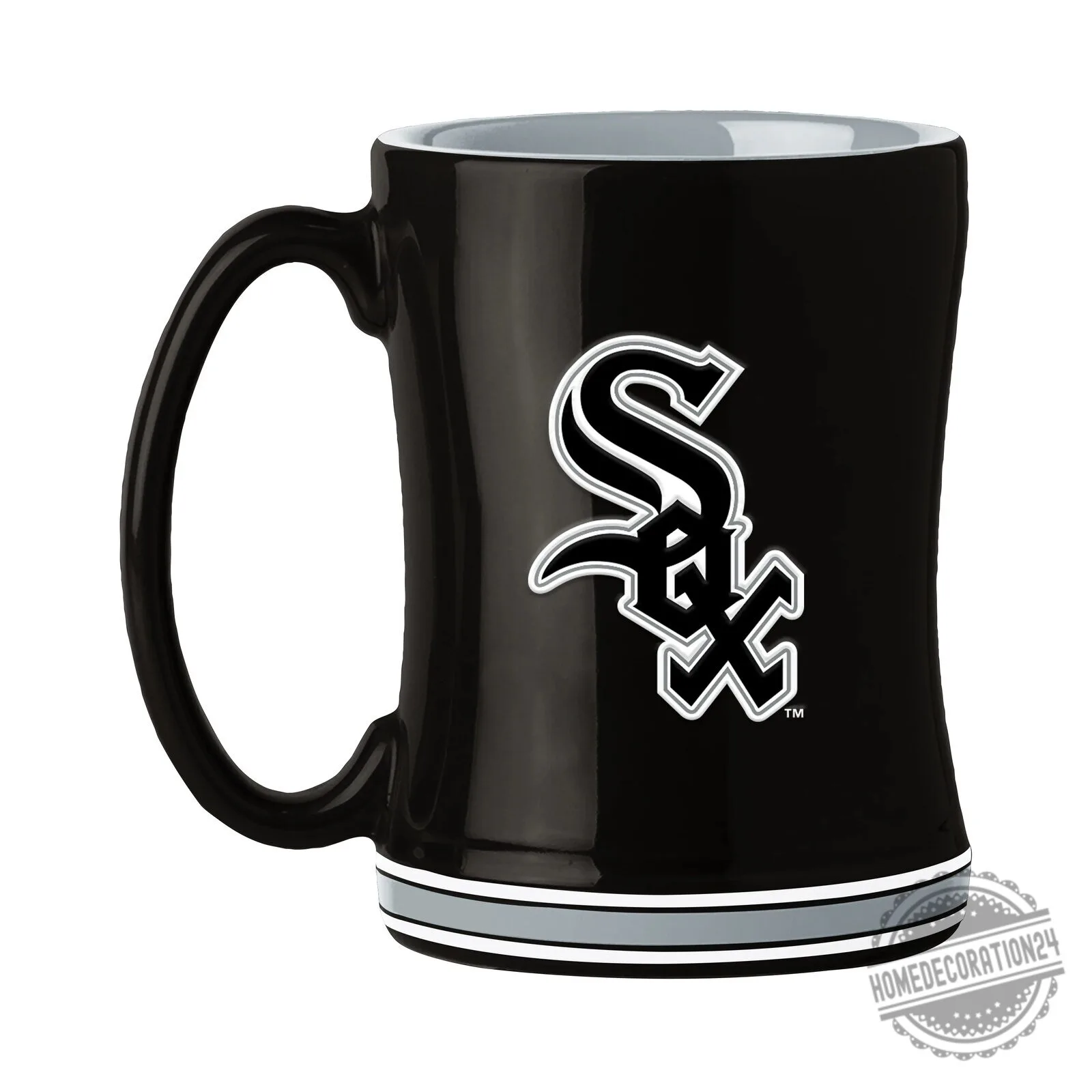Chicago White Sox Baseball Team Logo Black Ceramic Coffee Mug