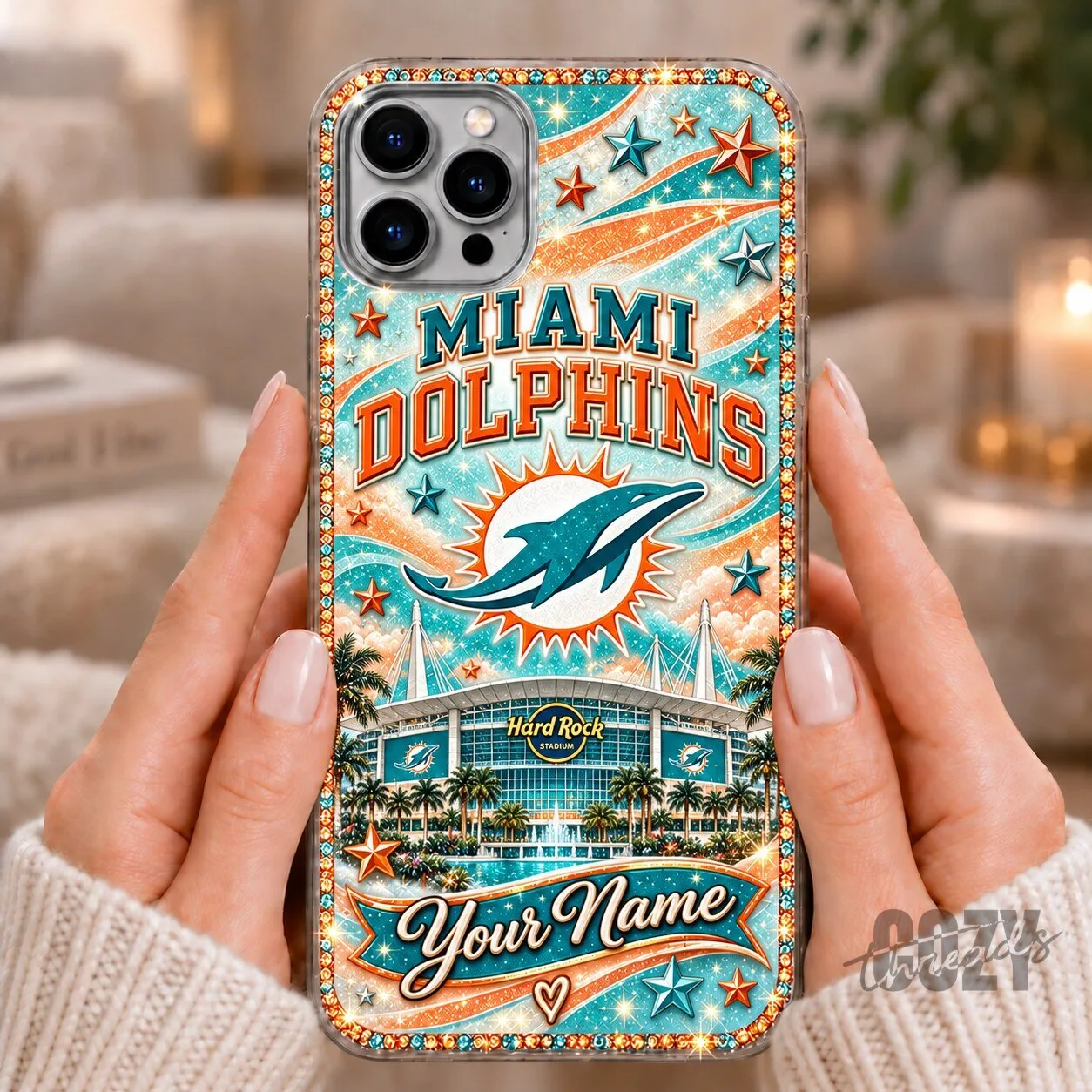 Miami Dolphins NFL Football Team Hard Rock Stadium Personalized Phone Case