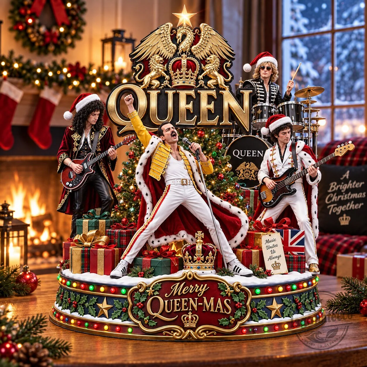 Queen Christmas Holiday Music Band Merry Queen-Mas Collectible Figurine
