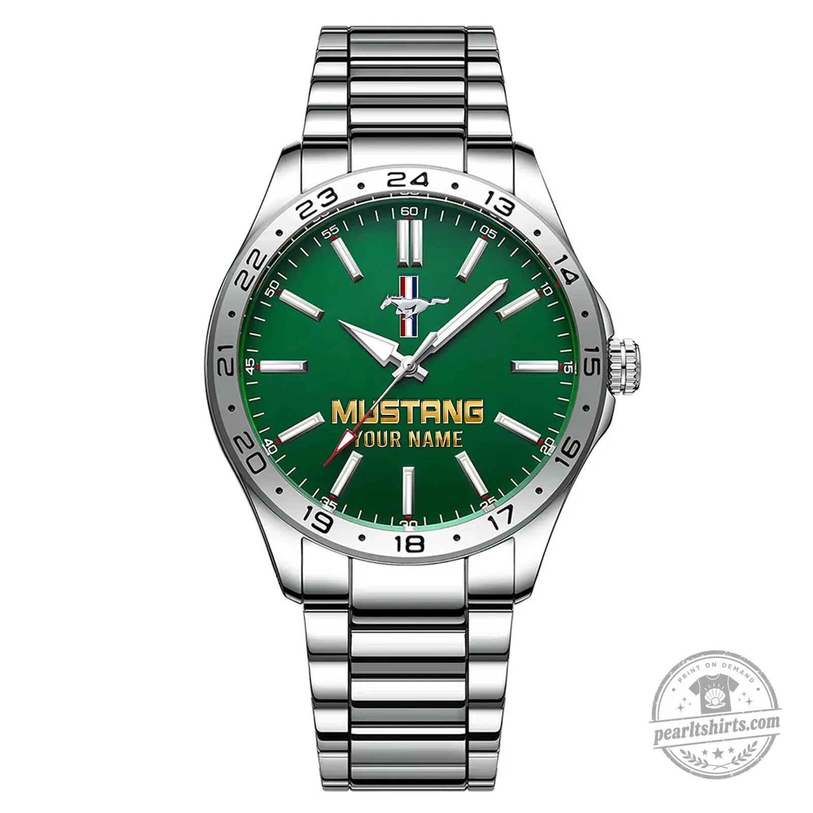 Personalized Ford Mustang Logo Stainless Steel Watch for Men 14 Personalized Ford Mustang Logo Stainless Steel Watch for Men