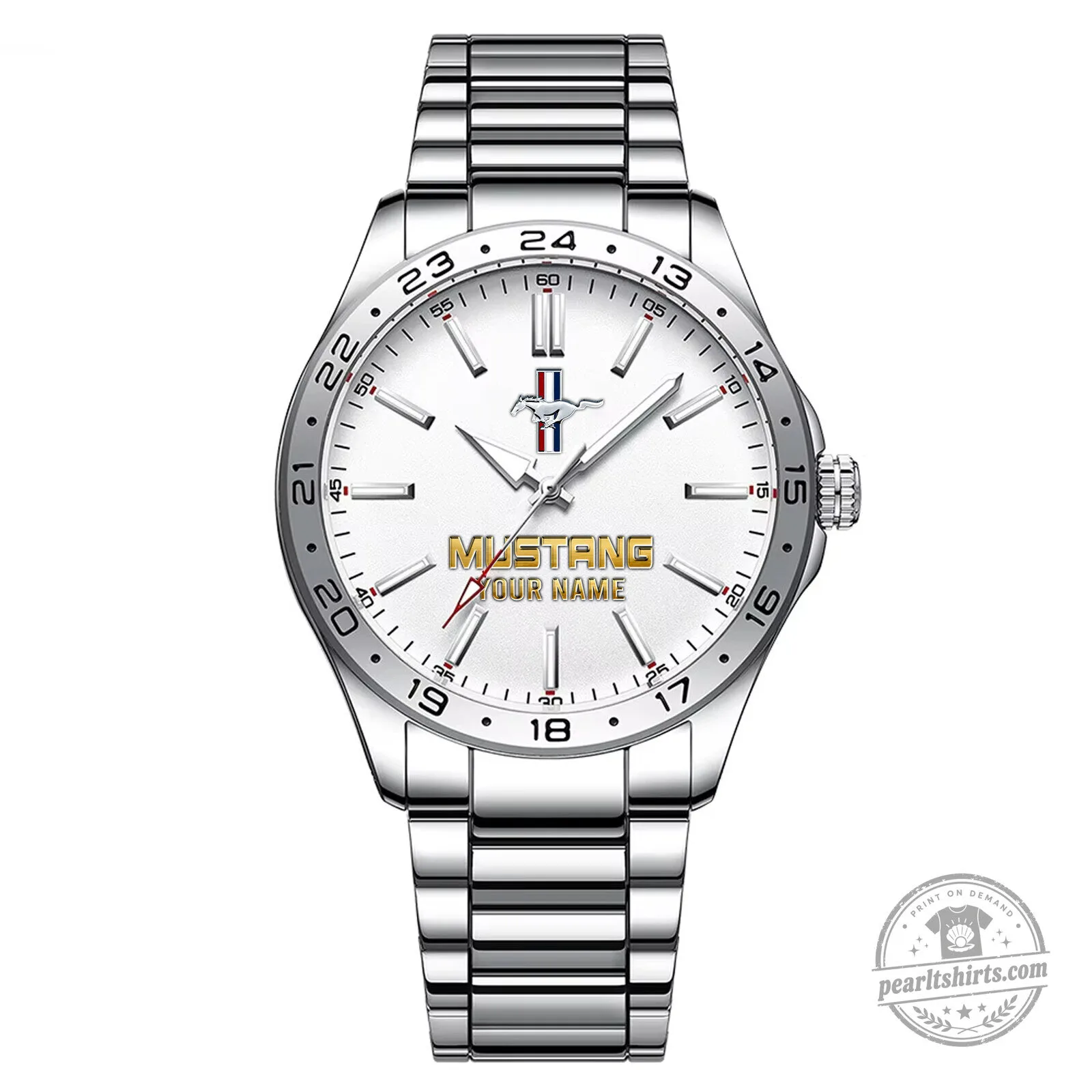 Personalized Ford Mustang Logo Stainless Steel Watch for Men 15 Personalized Ford Mustang Logo Stainless Steel Watch for Men