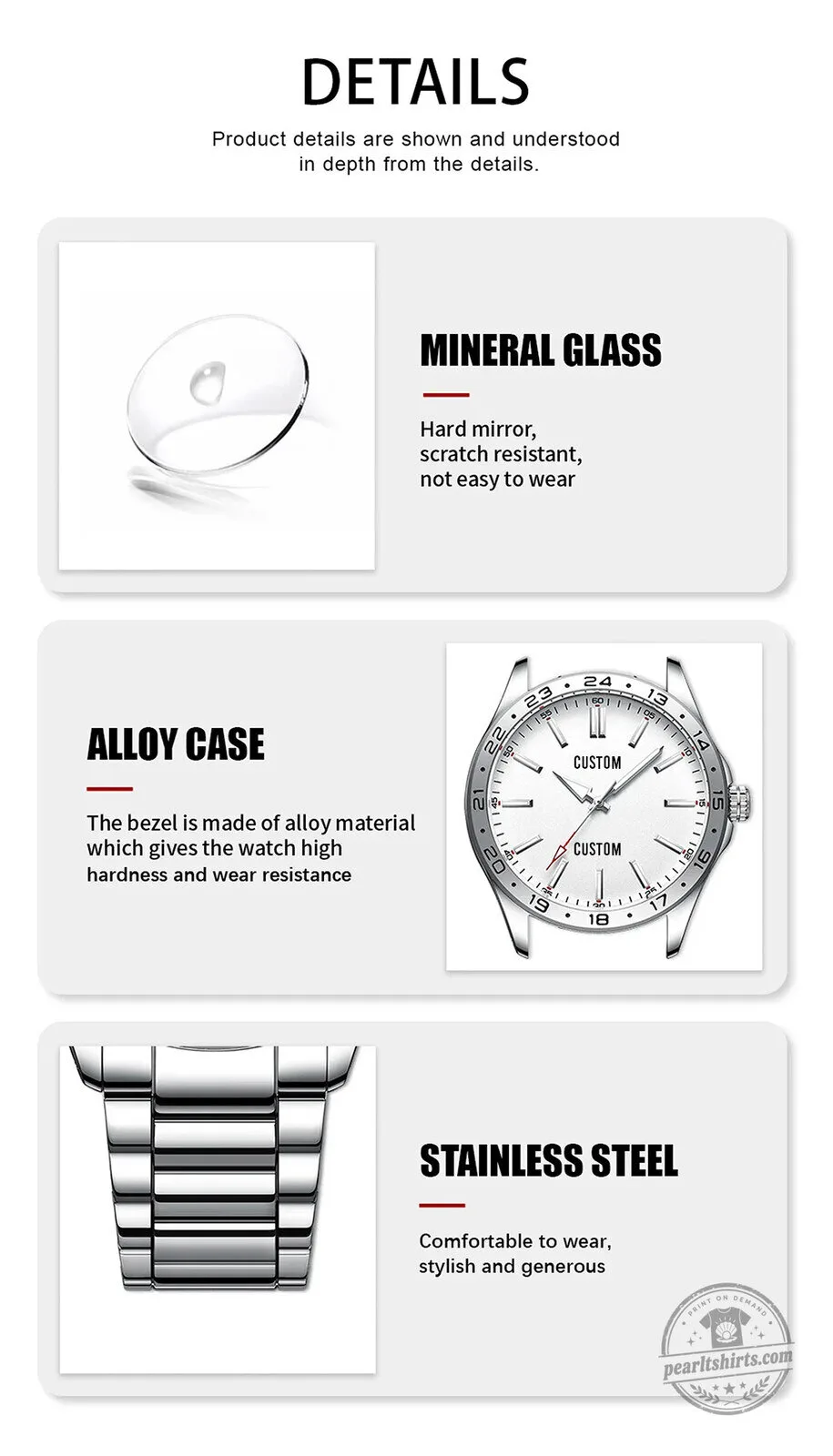 Personalized Ford Mustang Logo Stainless Steel Watch for Men 16 Personalized Ford Mustang Logo Stainless Steel Watch for Men