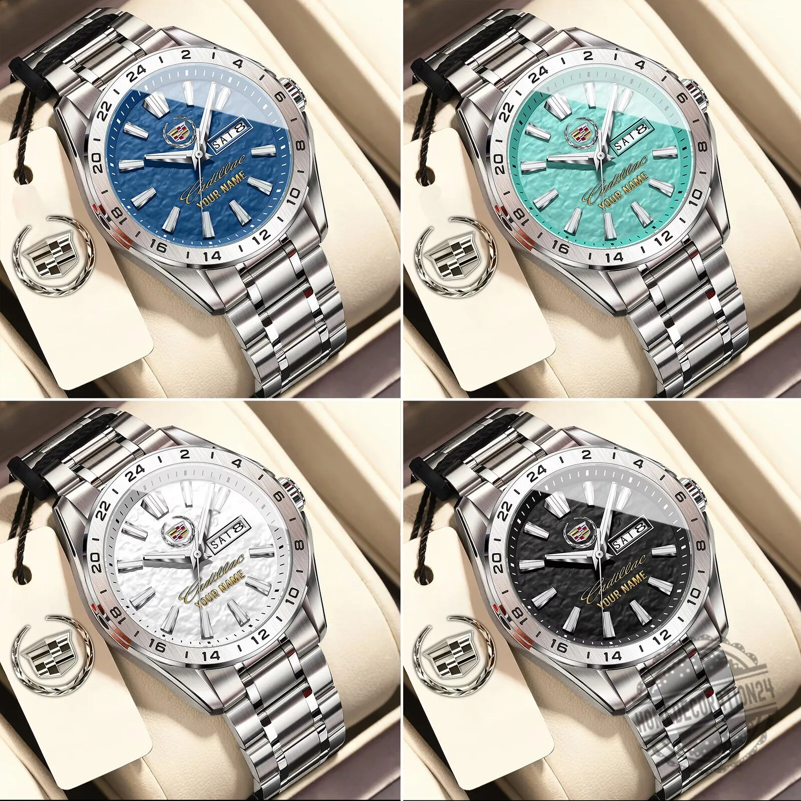 Cadillac Custom Name Stainless Steel Luxury Men's Wrist Watch 13 Cadillac Custom Name Stainless Steel Luxury Men