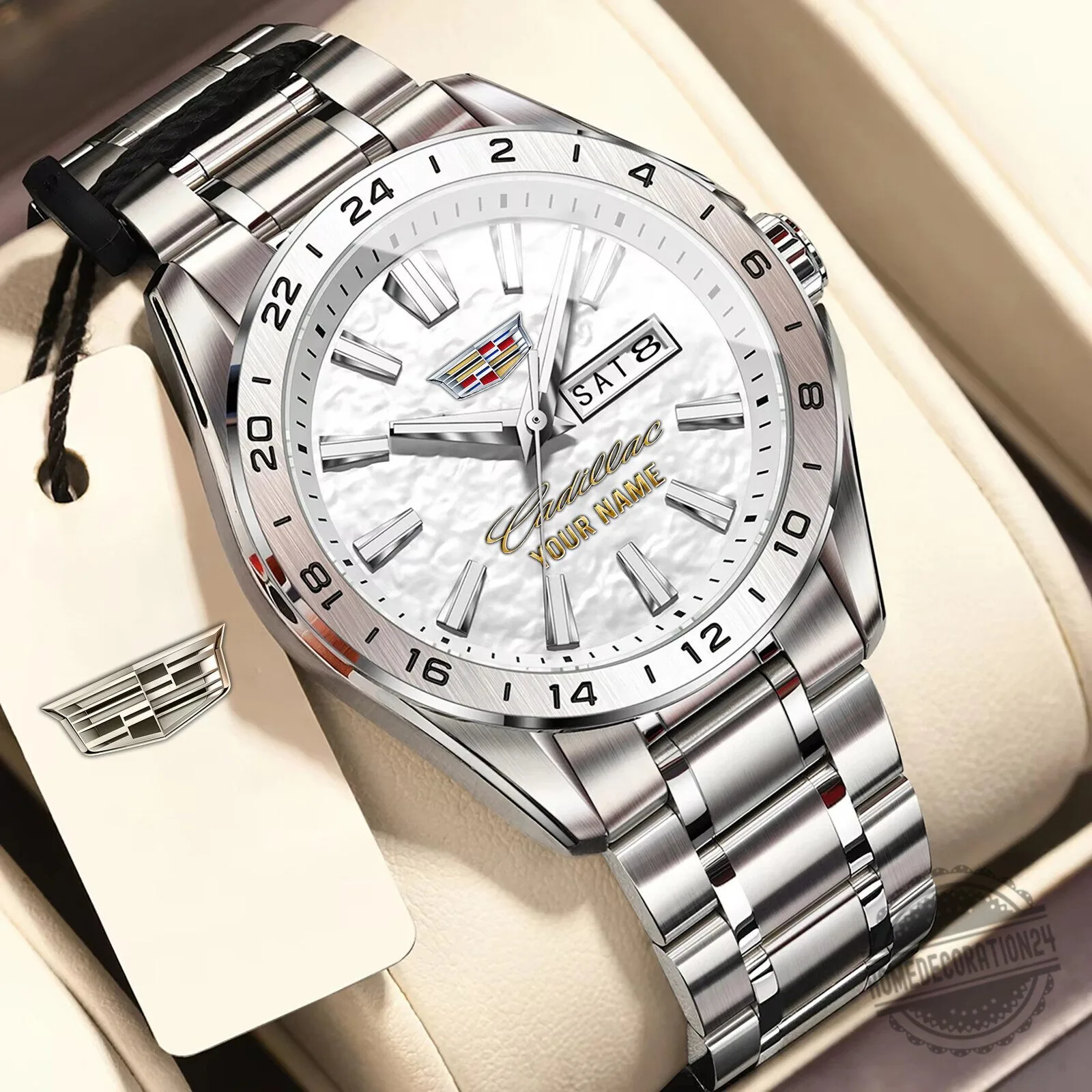 Cadillac Custom Name Stainless Steel Luxury Men's Wrist Watch 15 Cadillac Custom Name Stainless Steel Luxury Men