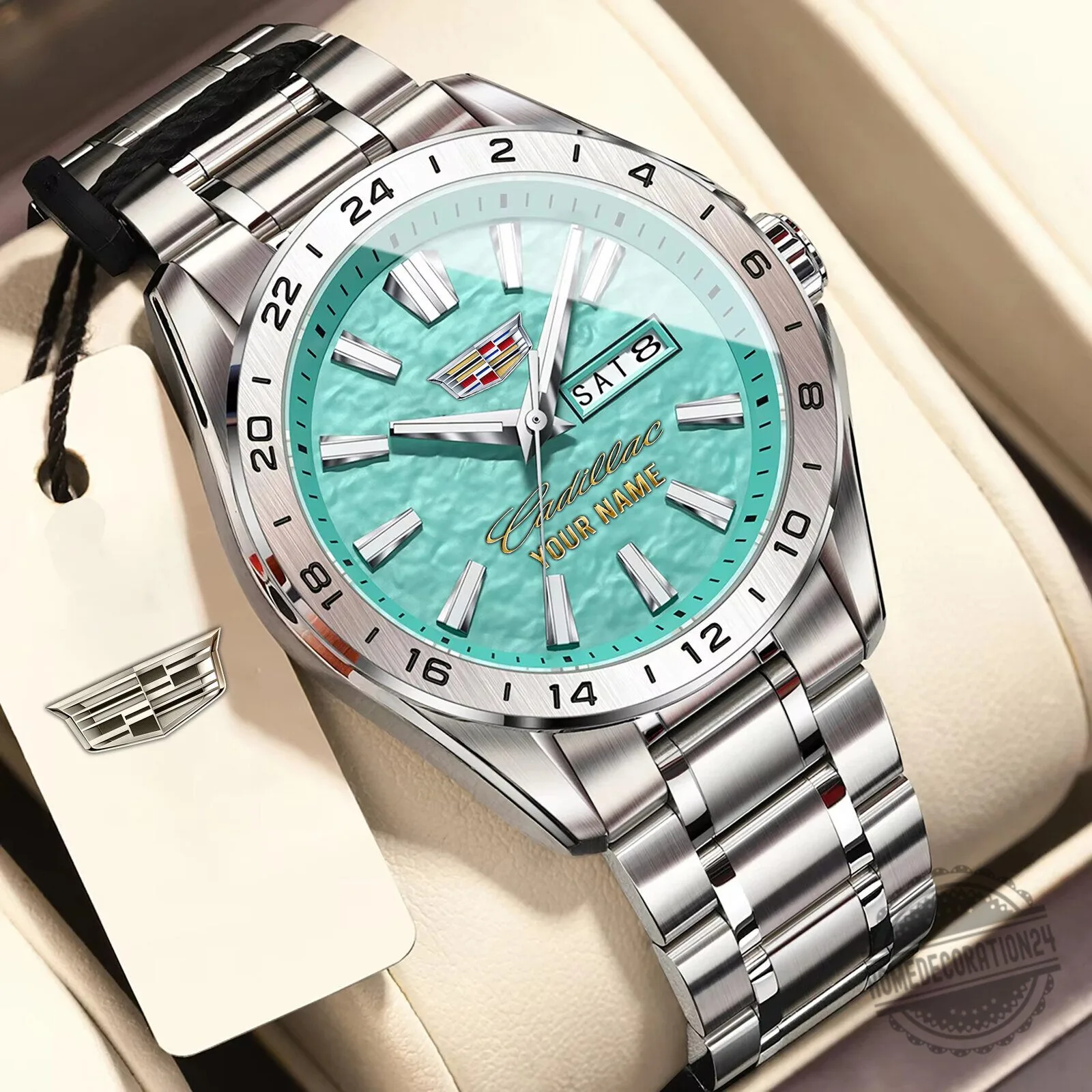 Cadillac Custom Name Stainless Steel Luxury Men's Wrist Watch 16 Cadillac Custom Name Stainless Steel Luxury Men