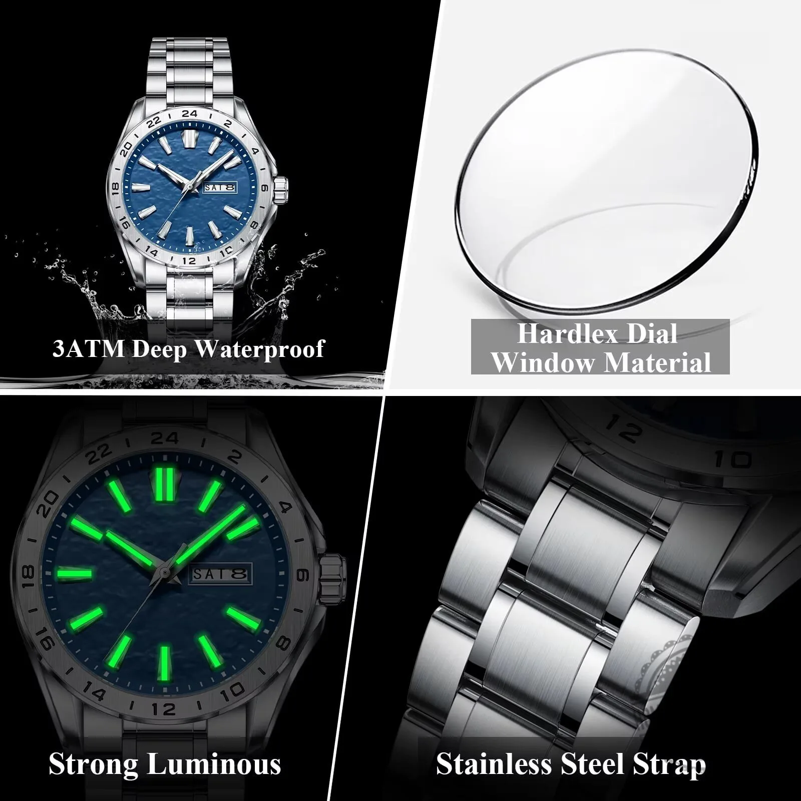 Cadillac Custom Name Stainless Steel Luxury Men's Wrist Watch 19 Cadillac Custom Name Stainless Steel Luxury Men