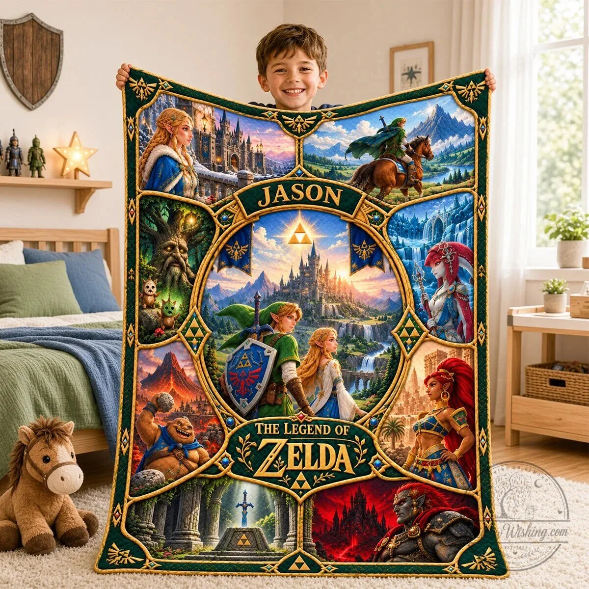 The Legend of Zelda Epic Fantasy Adventure Personalized Blanket