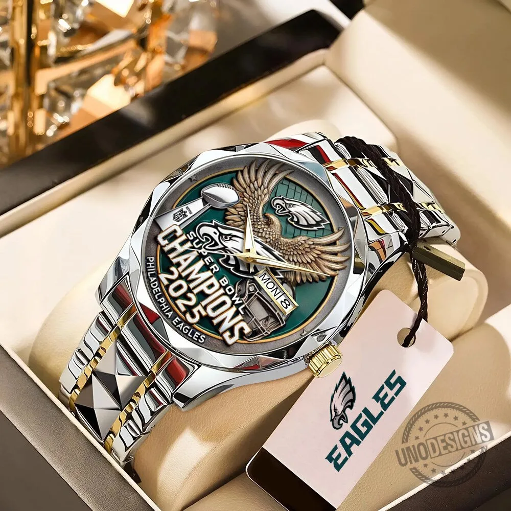 Philadelphia Eagles Super Bowl Champions 2023 Commemorative Quartz Watch