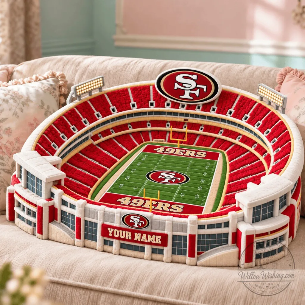 San Francisco 49ers NFL Football Stadium Shaped Pillow San Francisco 49ers NFL Football Stadium Shaped Pillow