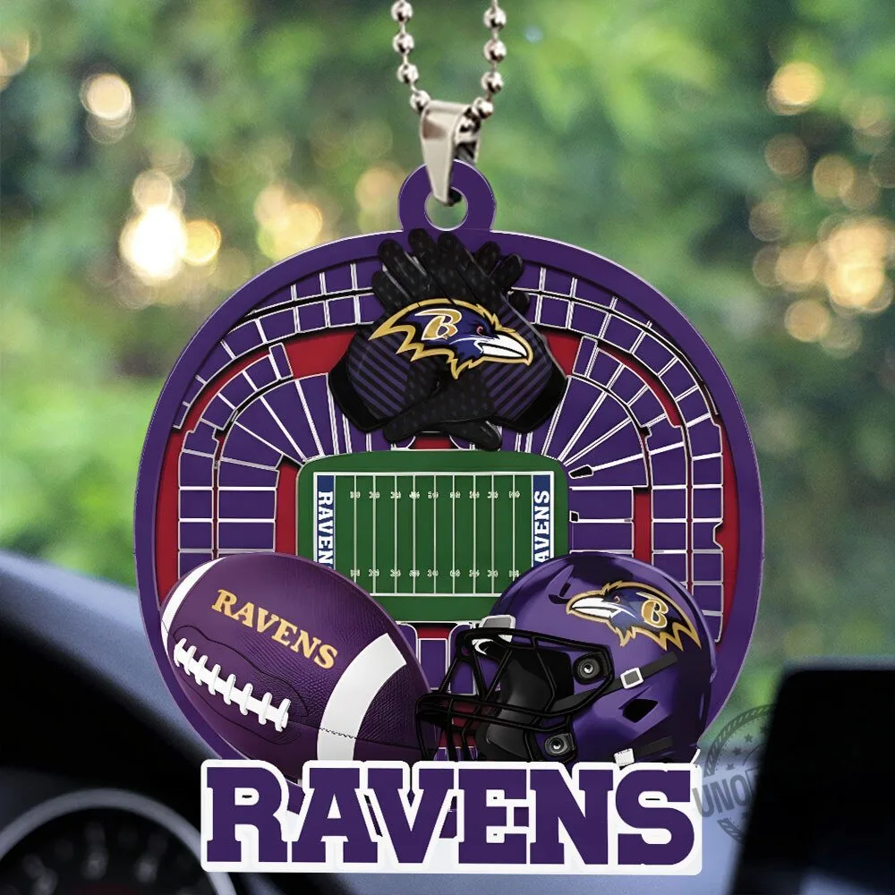 Baltimore Ravens Football Stadium Helmet Ball Car Hanging Ornament