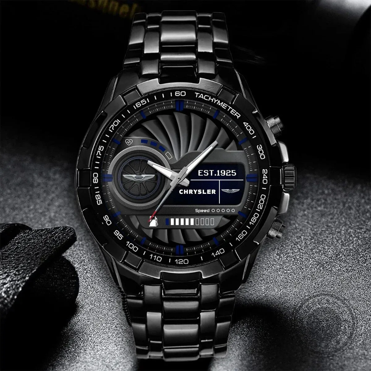 Chrysler Motor Company Silver Stainless Steel Chronograph Watch 12 Chrysler Motor Company Silver Stainless Steel Chronograph Watch