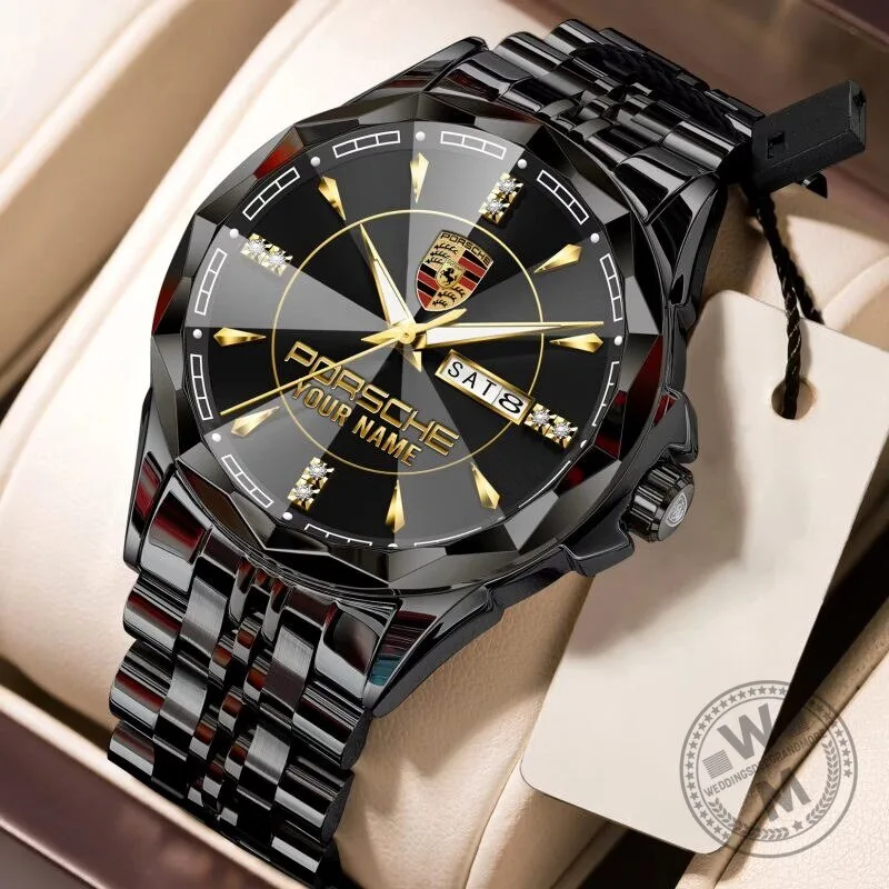 Porsche Custom Name Elegant Design Gold and Silver Stainless Steel Watch 16 Porsche Custom Name Elegant Design Gold and Silver Stainless Steel Watch