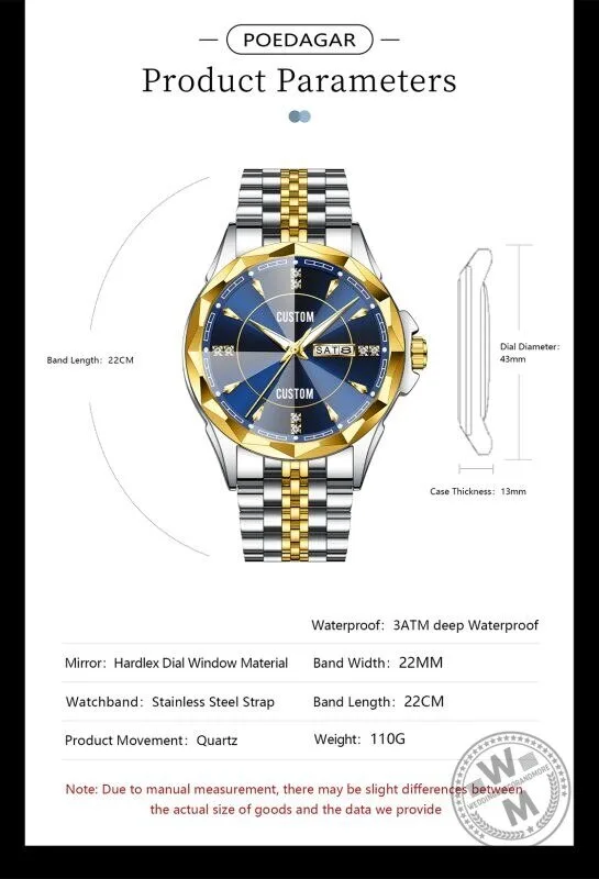 Porsche Custom Name Elegant Design Gold and Silver Stainless Steel Watch 23 Porsche Custom Name Elegant Design Gold and Silver Stainless Steel Watch