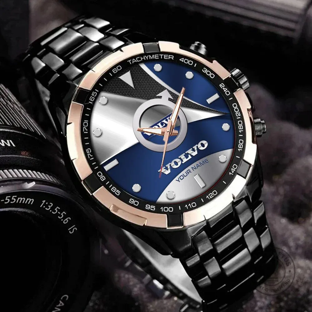 Elegant Stainless Steel Watch with Custom Name Design by Volvo 8 Elegant Stainless Steel Watch with Custom Name Design by Volvo