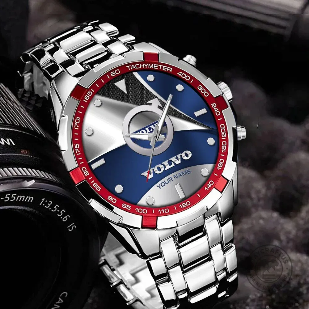 Elegant Stainless Steel Watch with Custom Name Design by Volvo 10 Elegant Stainless Steel Watch with Custom Name Design by Volvo
