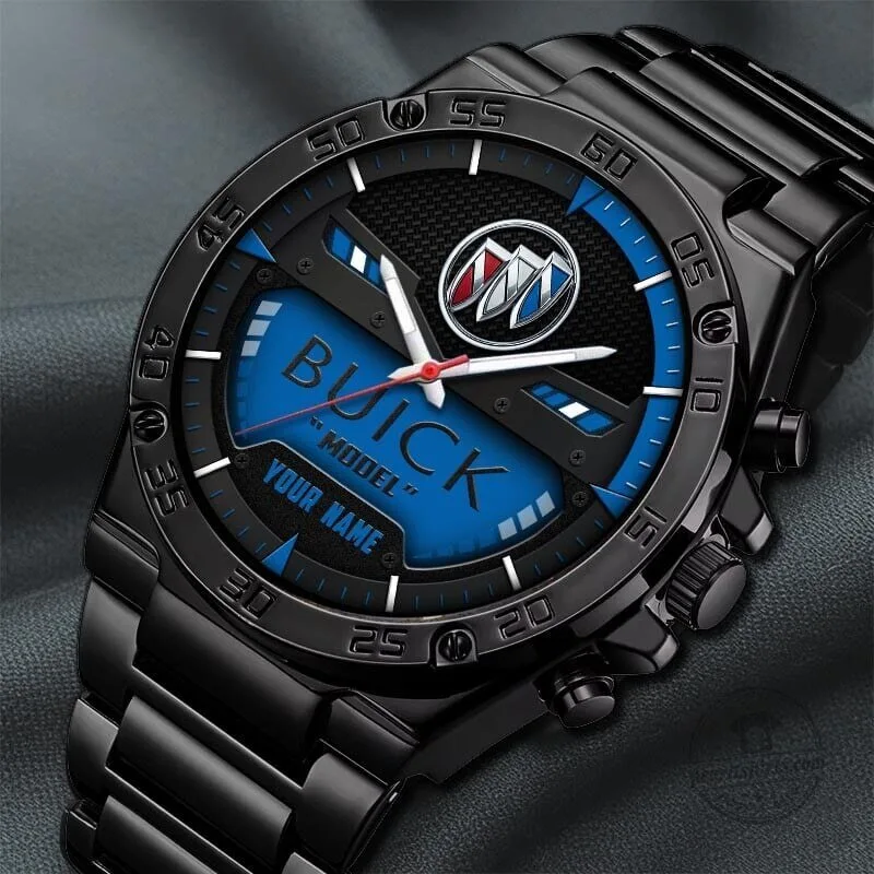 Buick Car Logo Custom Name Elegant Fashion Design Watch