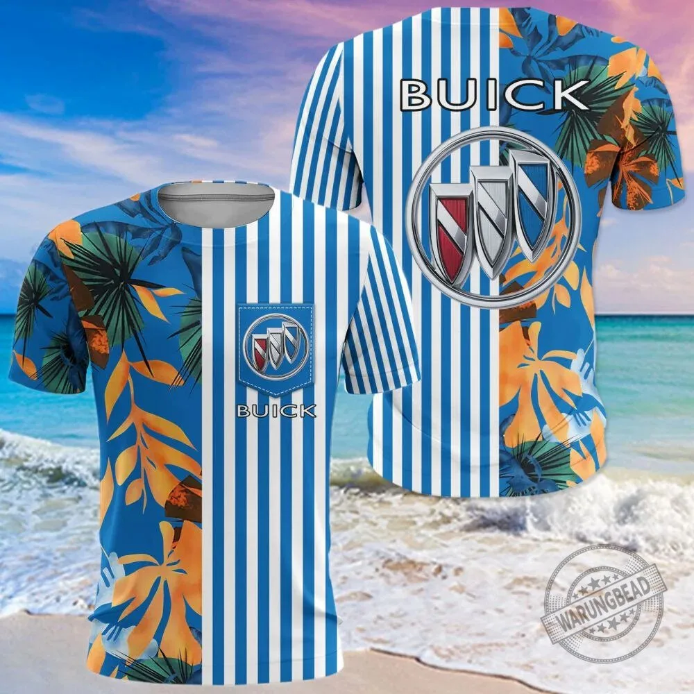 Buick Car Logo Tropical Stripes Summer Hawaiian Shirt 14 Buick Car Logo Tropical Stripes Summer Hawaiian Shirt