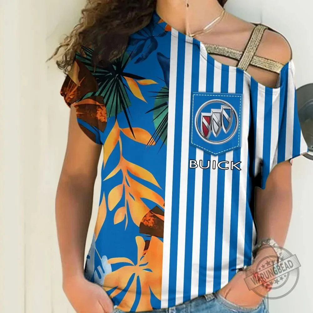 Buick Car Logo Tropical Stripes Summer Hawaiian Shirt 15 Buick Car Logo Tropical Stripes Summer Hawaiian Shirt
