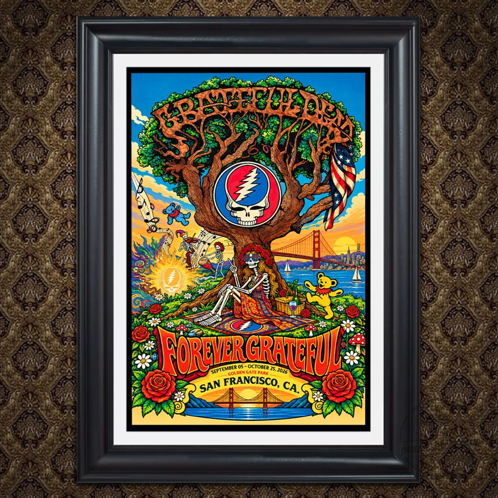 Grateful Dead Forever Grateful Golden Gate Park San Francisco Concert Poster