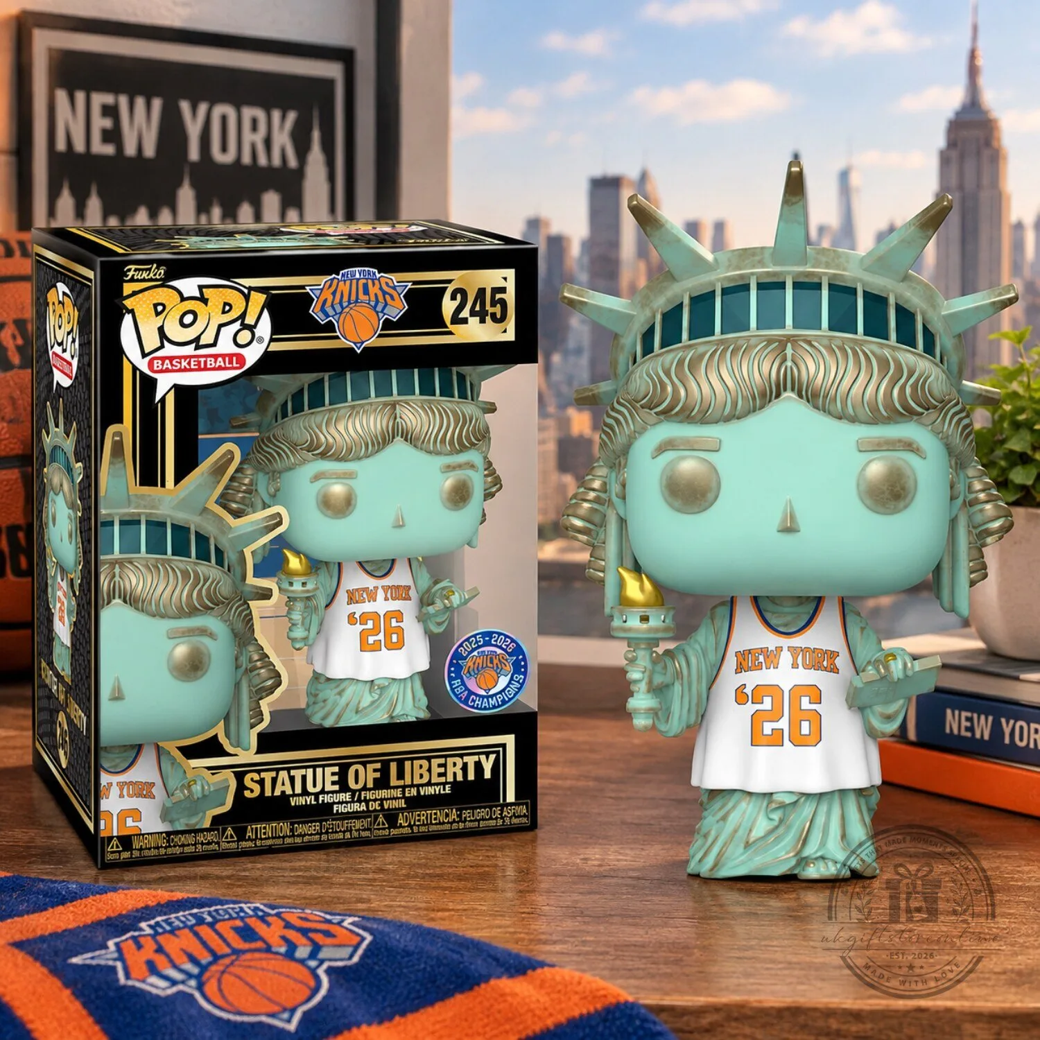 Funko Pop! Statue of Liberty New York Knicks Vinyl Figure 2026 NBA Basketball Collectible