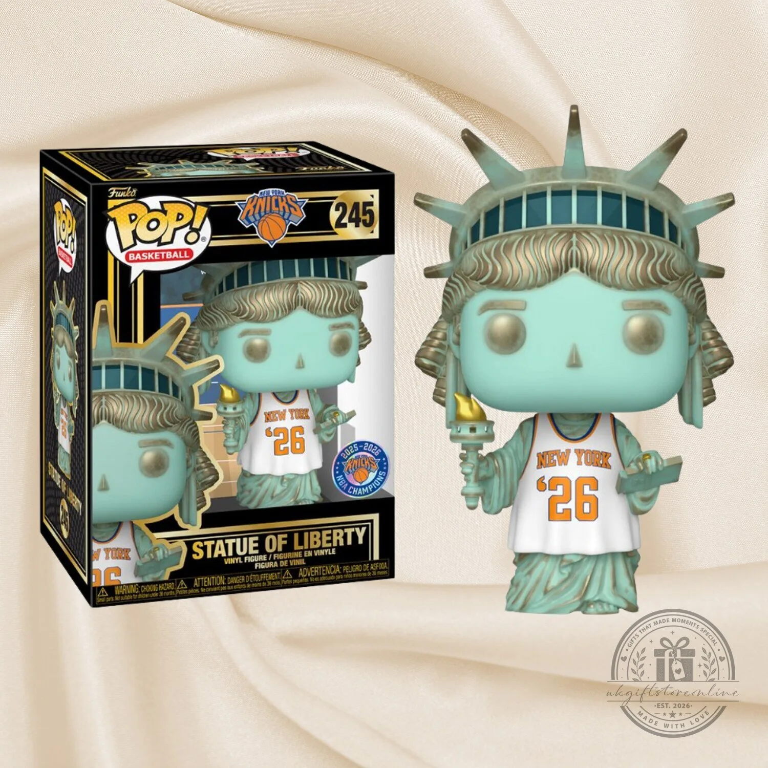 Funko Pop! Statue of Liberty New York Knicks Vinyl Figure 2026 NBA Basketball Collectible 3 Funko Pop! Statue of Liberty New York Knicks Vinyl Figure 2026 NBA Basketball Collectible