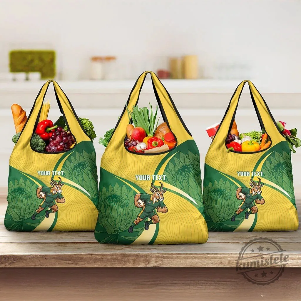South Africa Rugby Springboks Mascot Custom Reusable Grocery Bag 8 South Africa Rugby Springboks Mascot Custom Reusable Grocery Bag