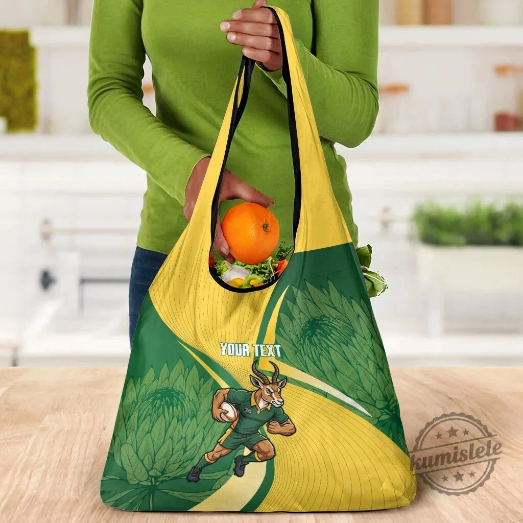 South Africa Rugby Springboks Mascot Custom Reusable Grocery Bag 11 South Africa Rugby Springboks Mascot Custom Reusable Grocery Bag