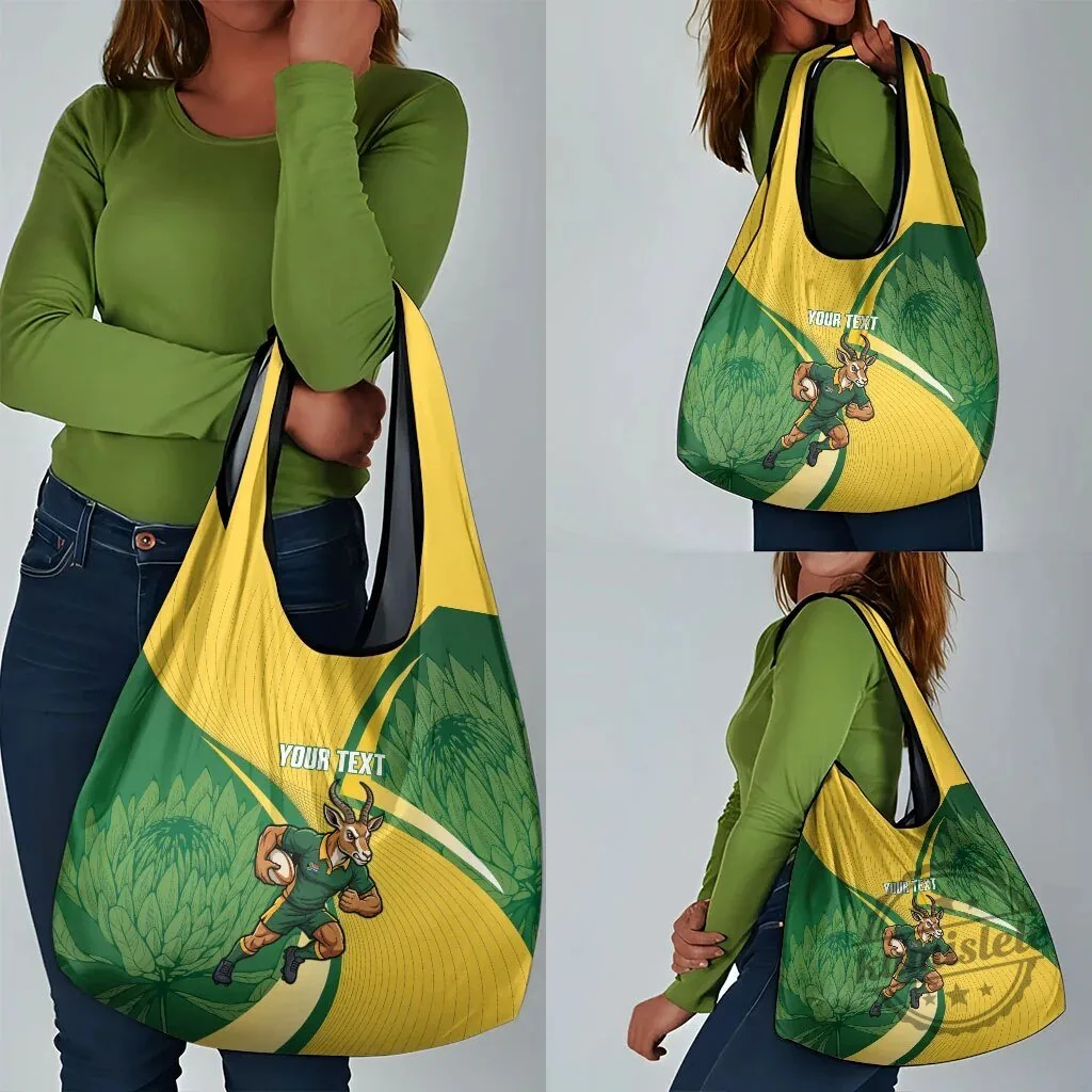 South Africa Rugby Springboks Mascot Custom Reusable Grocery Bag 13 South Africa Rugby Springboks Mascot Custom Reusable Grocery Bag