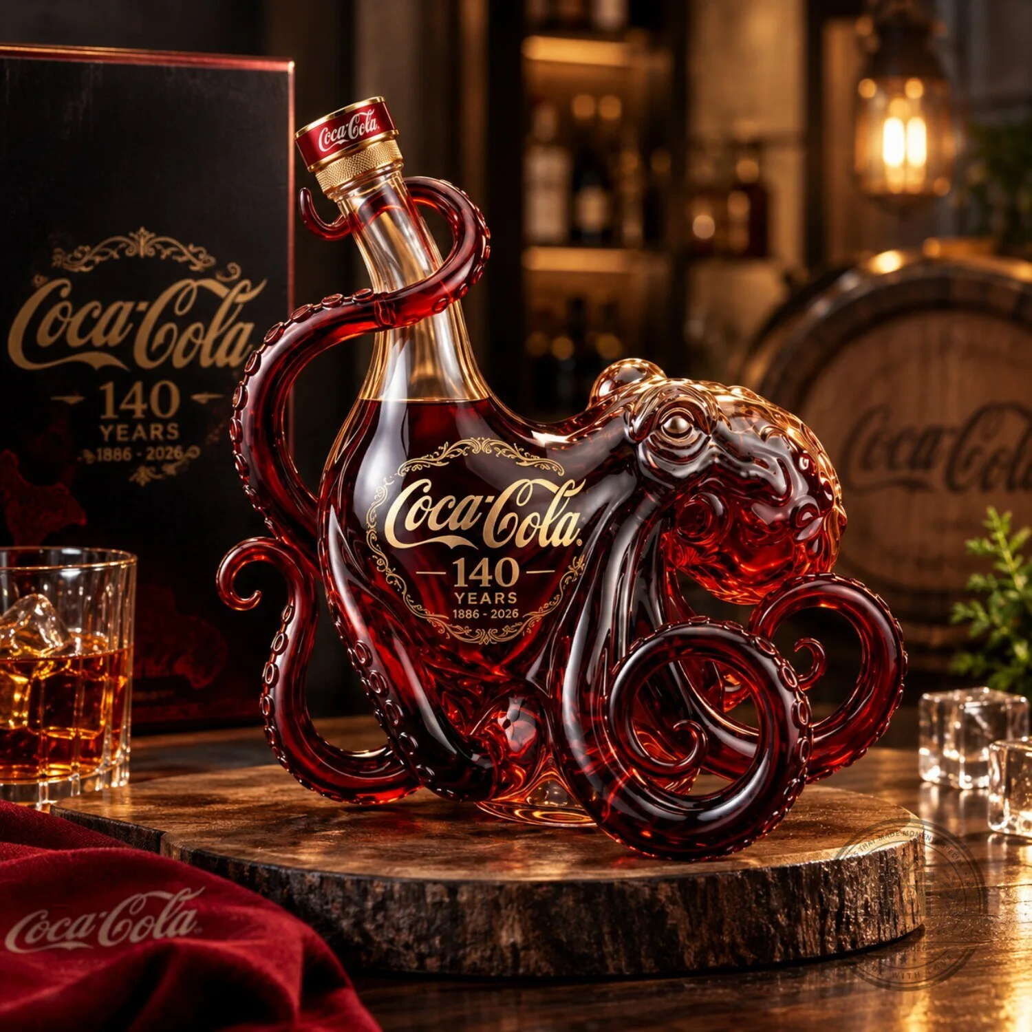 Octopus Coca-Cola 140th Anniversary Whiskey Bottle Limited 2026