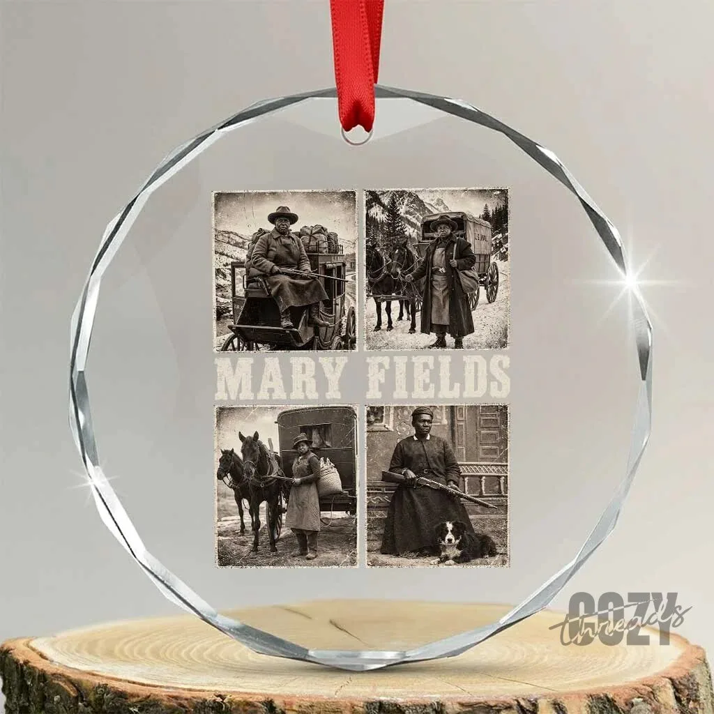 Mary Fields First Black Female Mail Carrier Crystal Glass Christmas Ornament