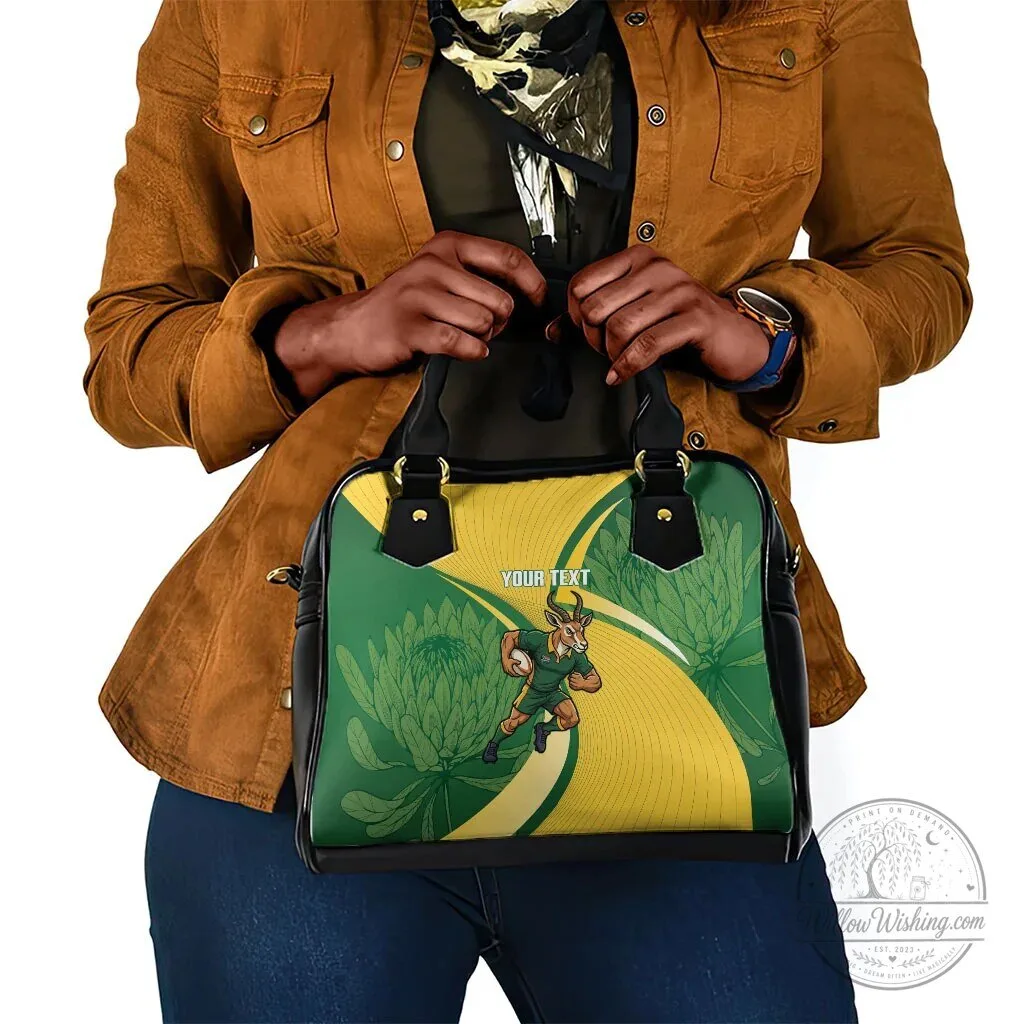 South Africa Springboks Rugby Mascot Custom Shoulder Handbag for Women 8 South Africa Springboks Rugby Mascot Custom Shoulder Handbag for Women