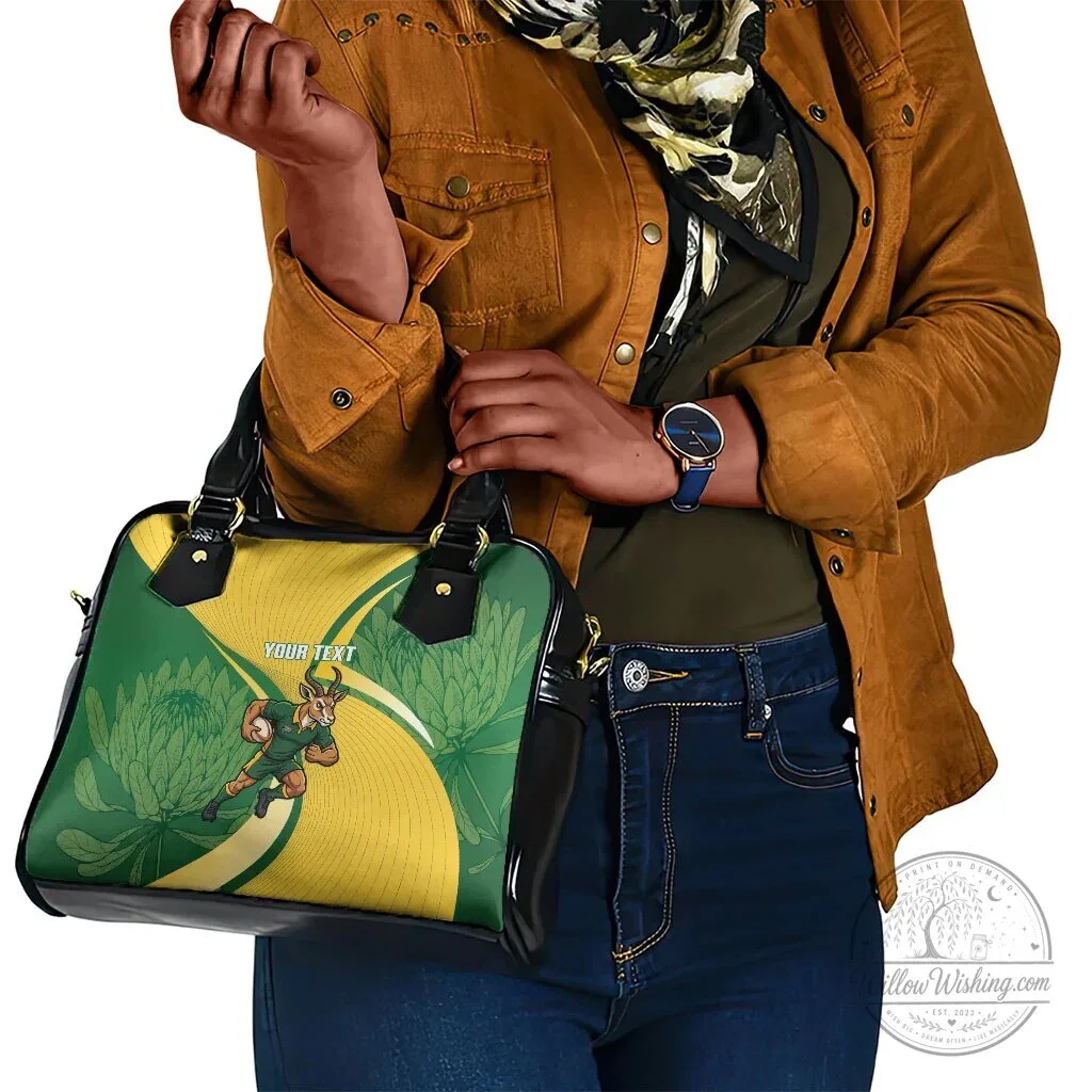 South Africa Springboks Rugby Mascot Custom Shoulder Handbag for Women 9 South Africa Springboks Rugby Mascot Custom Shoulder Handbag for Women