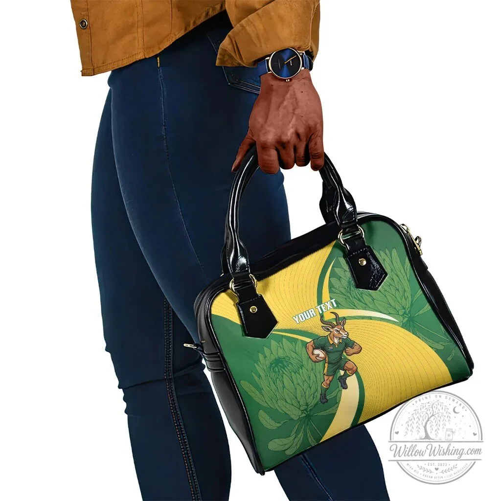 South Africa Springboks Rugby Mascot Custom Shoulder Handbag for Women 10 South Africa Springboks Rugby Mascot Custom Shoulder Handbag for Women