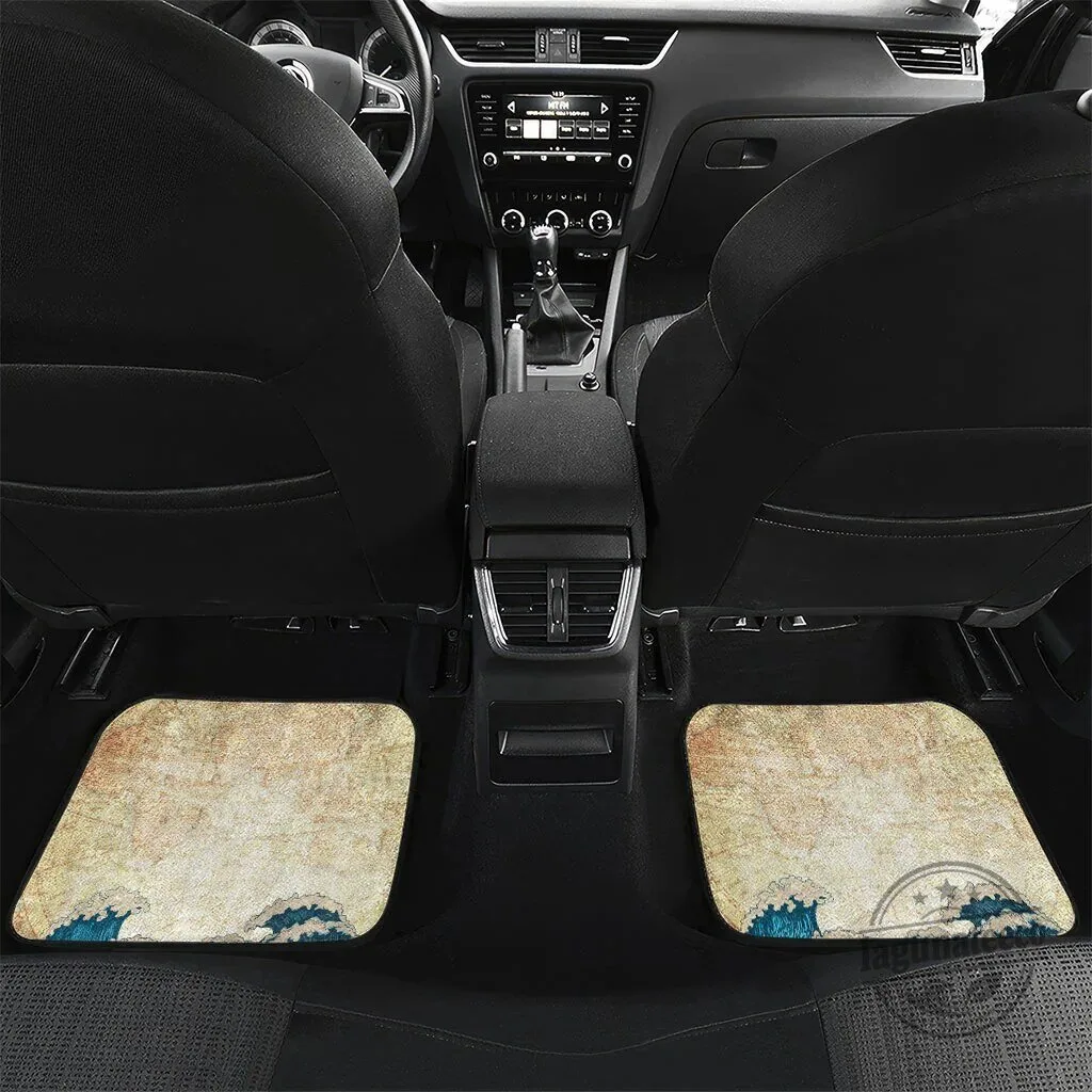 Mayflower Descendant Ship Car Mats Vintage Nautical Map Ocean Waves Auto Floor Mats 9 Mayflower Descendant Ship Car Mats Vintage Nautical Map Ocean Waves Auto Floor Mats