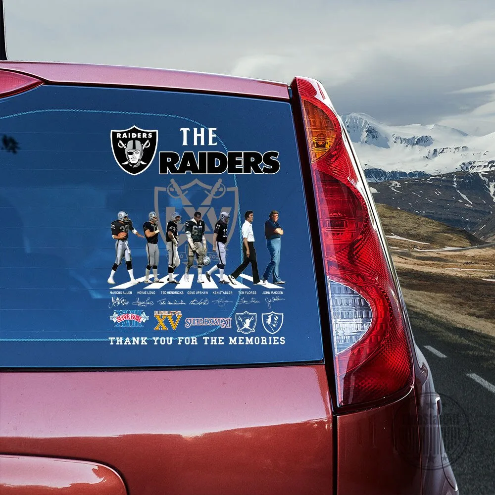 Las Vegas Raiders Super Bowl XV Thank You For The Memories Car Sticker