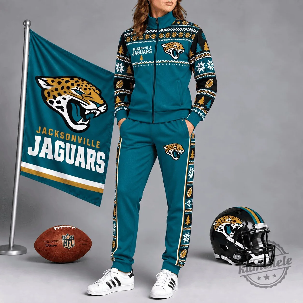 Jacksonville Jaguars Christmas Holiday Spirit Winter Tracksuit Jacket