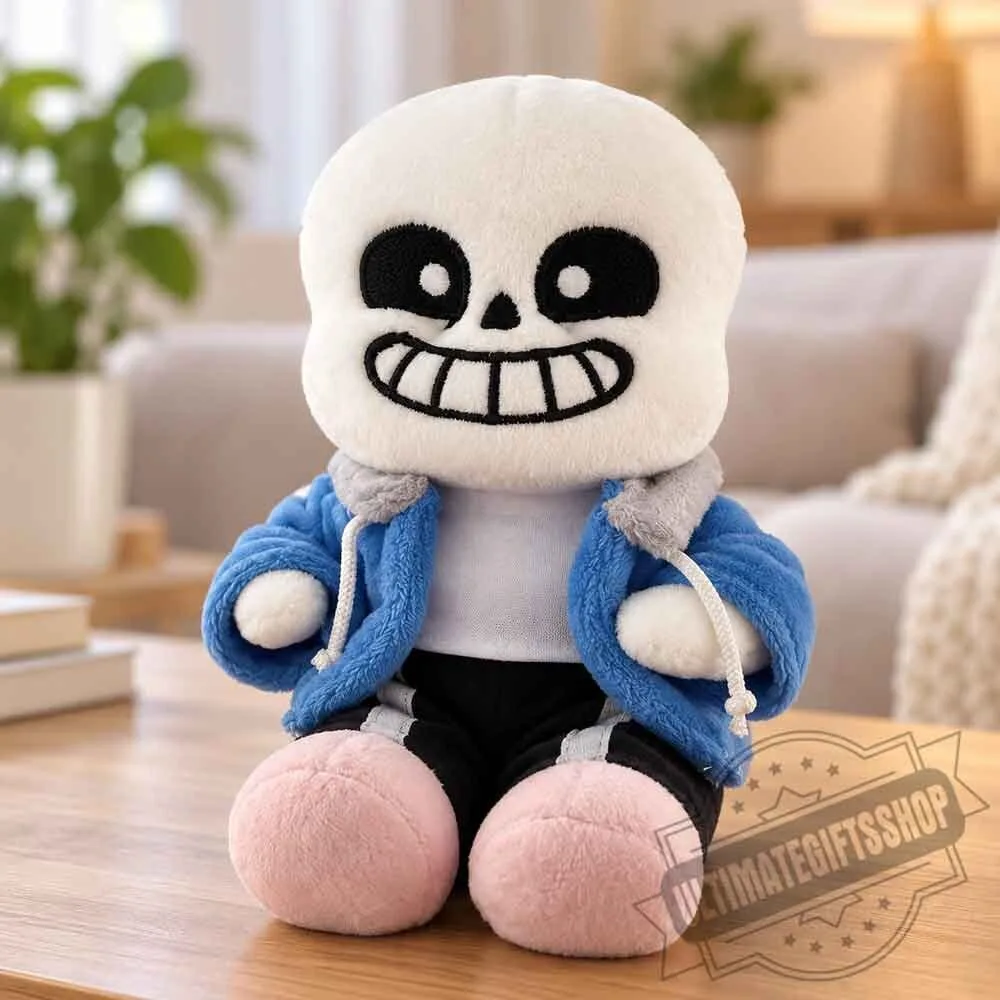 Undertale Sans Plush Toy – My Chuddie Sans Blue Hoodie Stuffed Doll 4 Undertale Sans Plush Toy – My Chuddie Sans Blue Hoodie Stuffed Doll