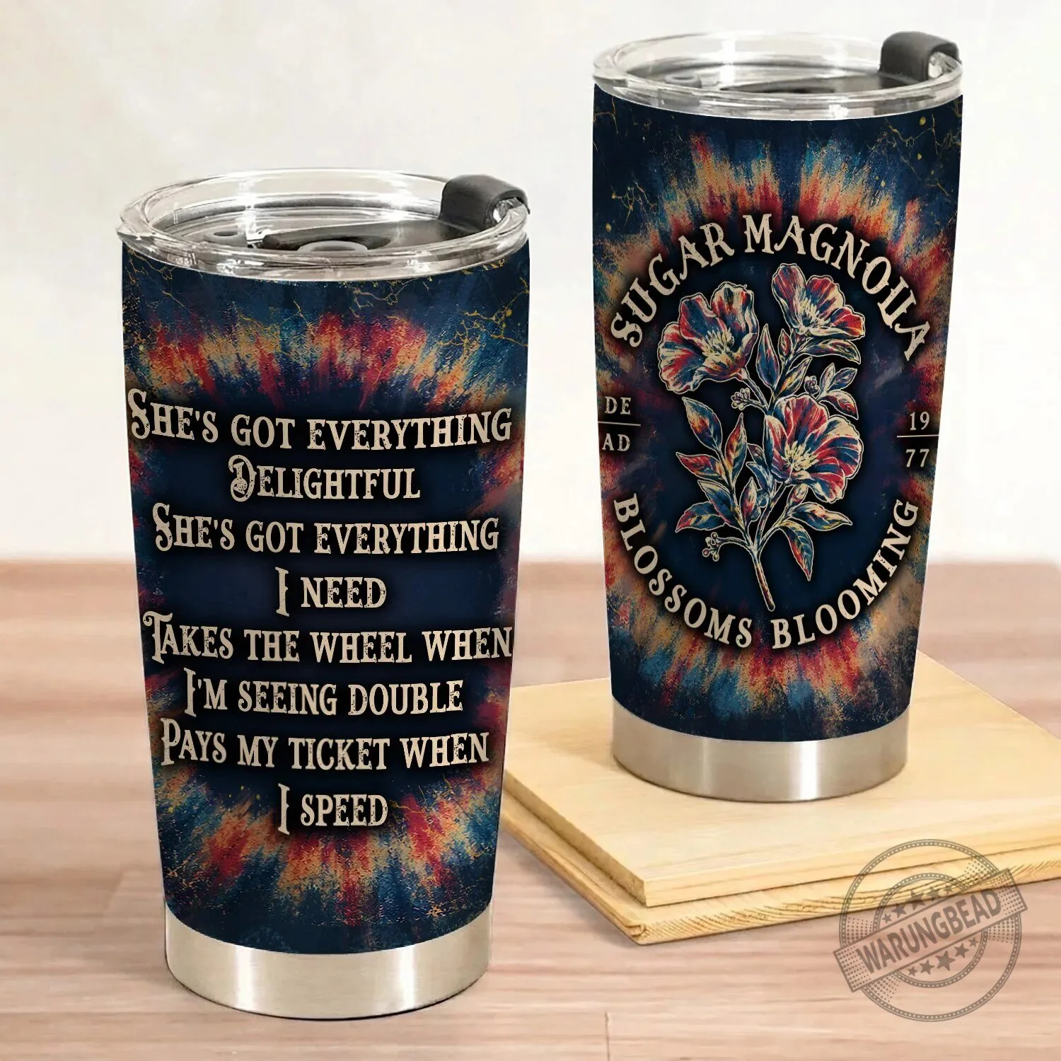 Grateful Dead Sugar Magnolia Lyrics Tie Dye Tumbler 8 Grateful Dead Sugar Magnolia Lyrics Tie Dye Tumbler