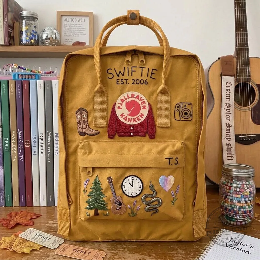 Taylor Swift Swiftie Embroidered Fjallraven Kanken Backpack