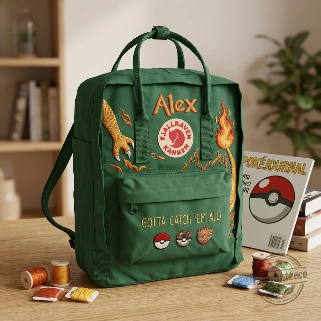 Pokemon Charizard Gotta Catch 'Em All Embroidered Fjallraven Kanken Backpack 10 Pokemon Charizard Gotta Catch