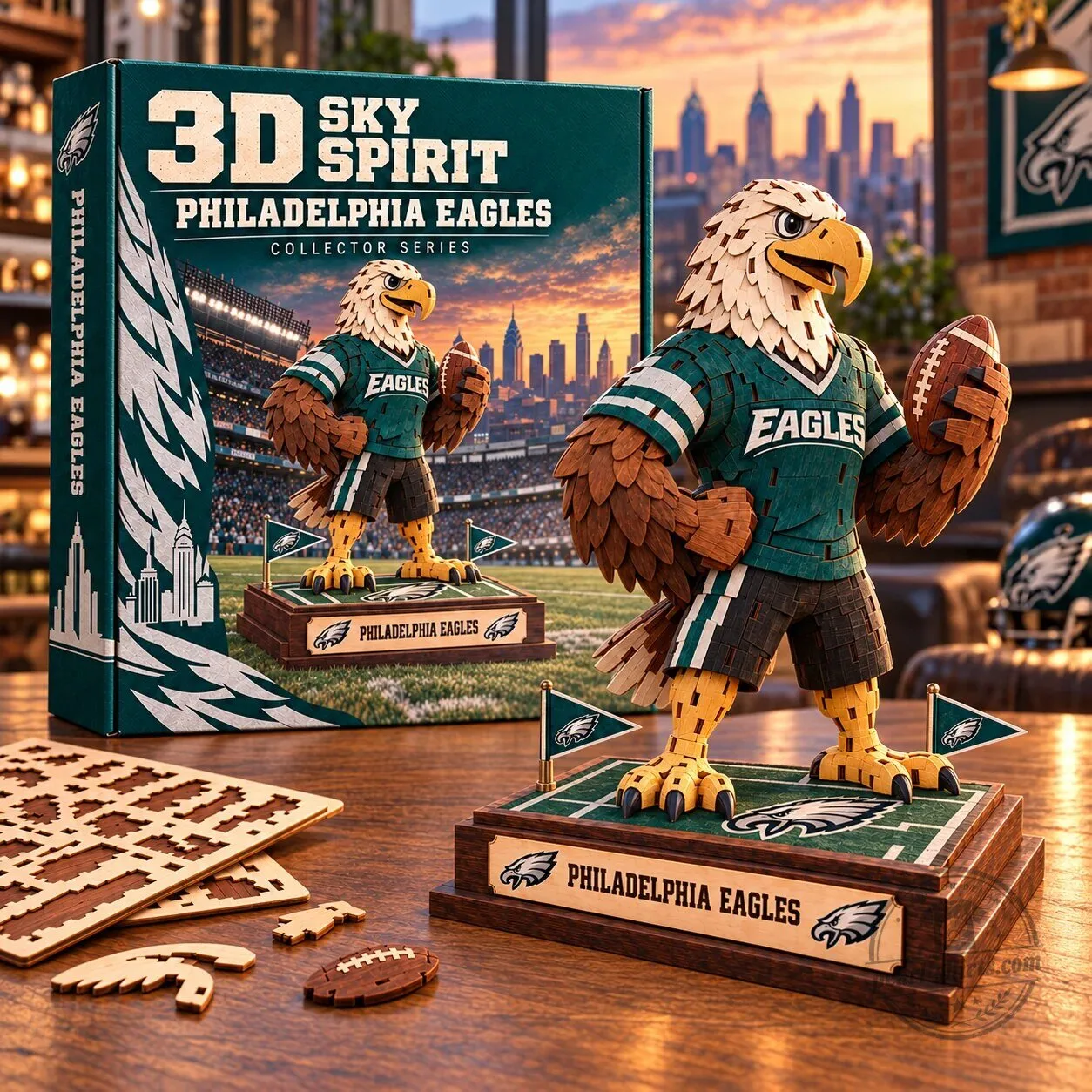 Philadelphia Eagles Mascot 3D Sky Spirit Collector Series Figurine
