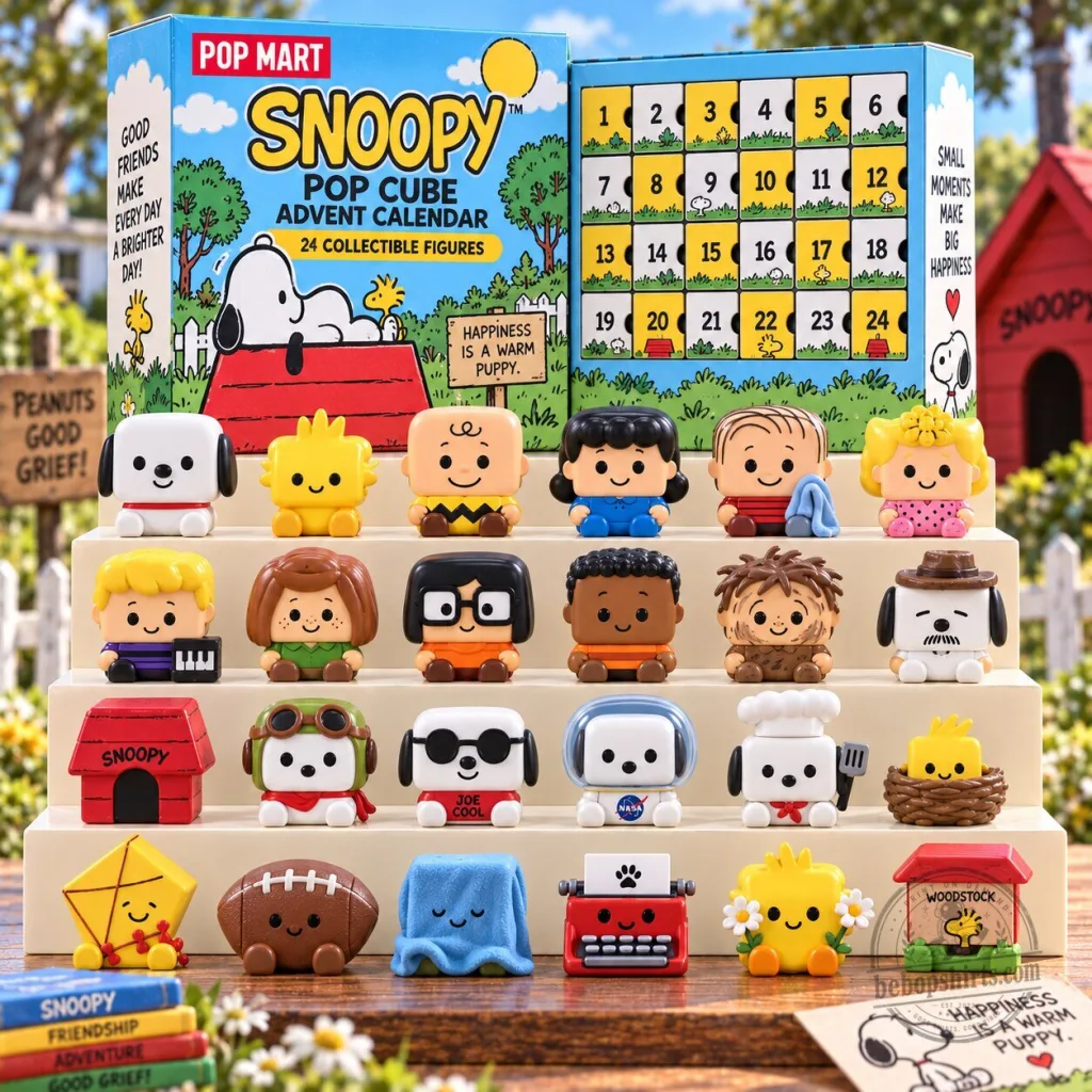 Snoopy Peanuts Pop Cube Advent Calendar 24 Collectible Figures Snoopy Peanuts Pop Cube Advent Calendar 24 Collectible Figures 2D