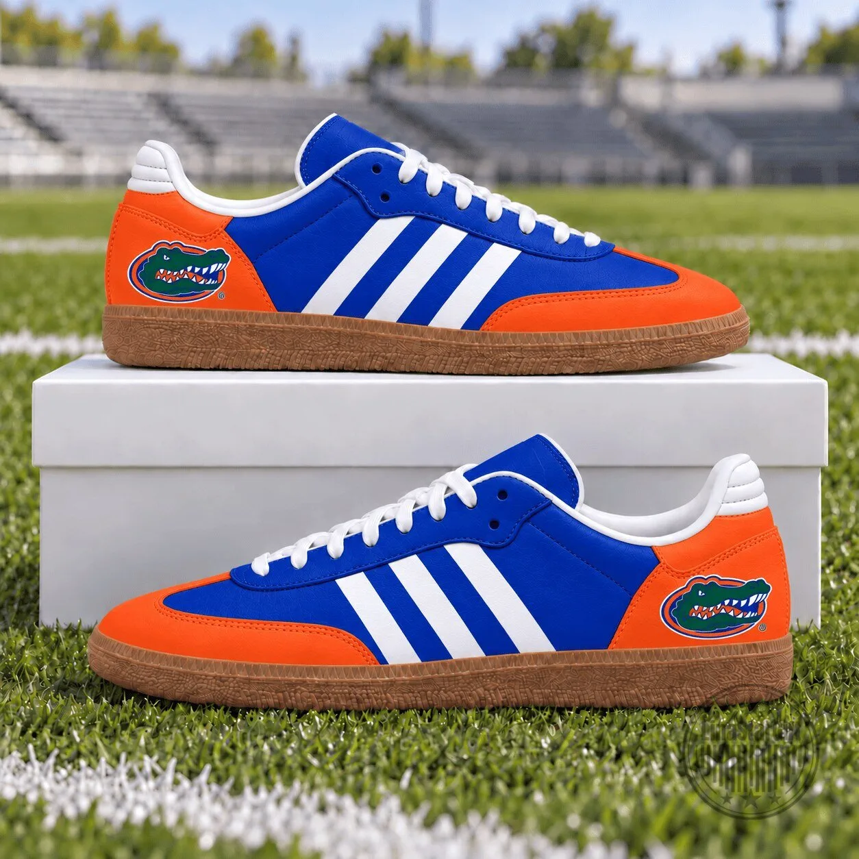 Florida Gators Blue and Orange Team Logo Sporty Casual Shoes