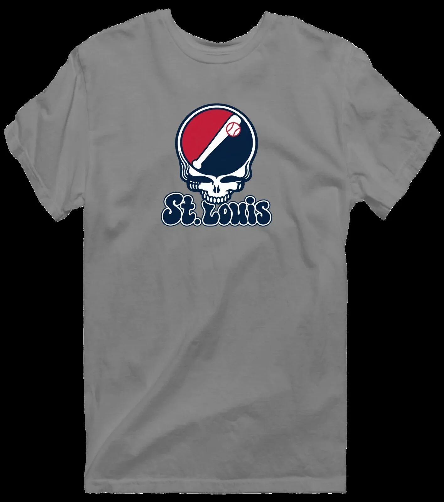 St. Louis Cardinals Grateful Dead Steal Your Face Baseball T-Shirt