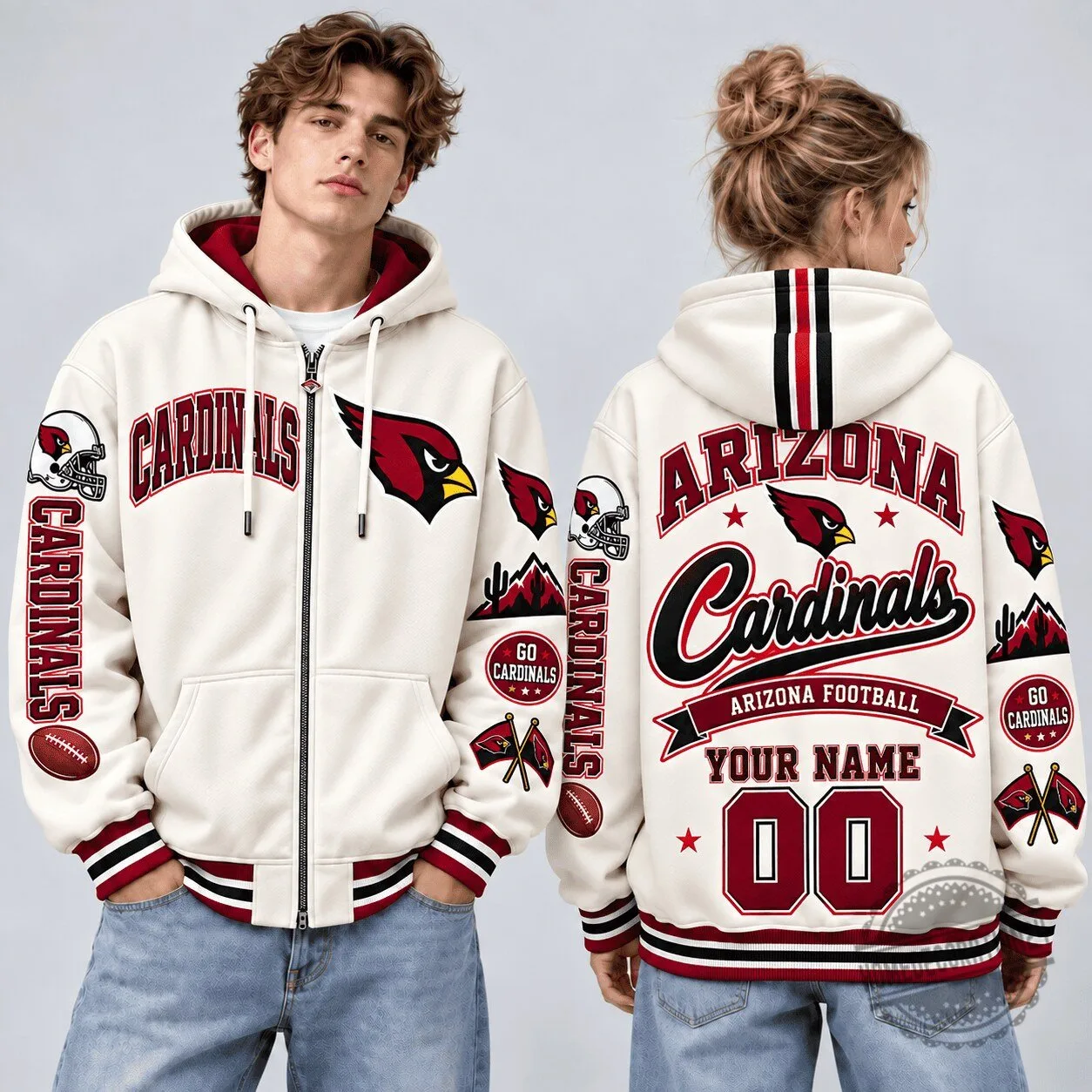 Personalized Champions Style Hoodie for Arizona Cardinals NFL Football Fans
