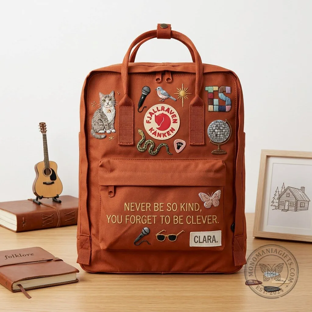 Taylor Swift Folklore Album Embroidered Fjallraven Kanken Backpack